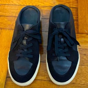 Vince size 9 slip on/ backless black sneakers